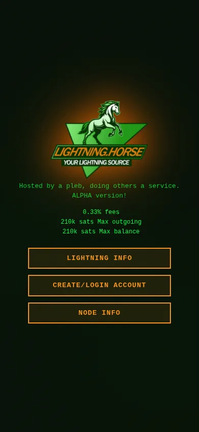 Lightning Horse mobile view