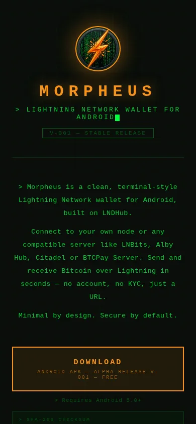 Morpheus mobile view