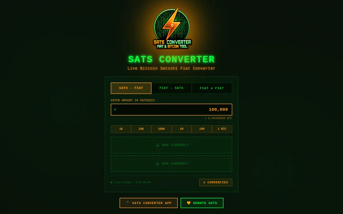 Sats Converter
